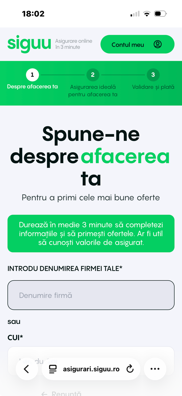 Siguu - Spune-ne despre afacerea ta